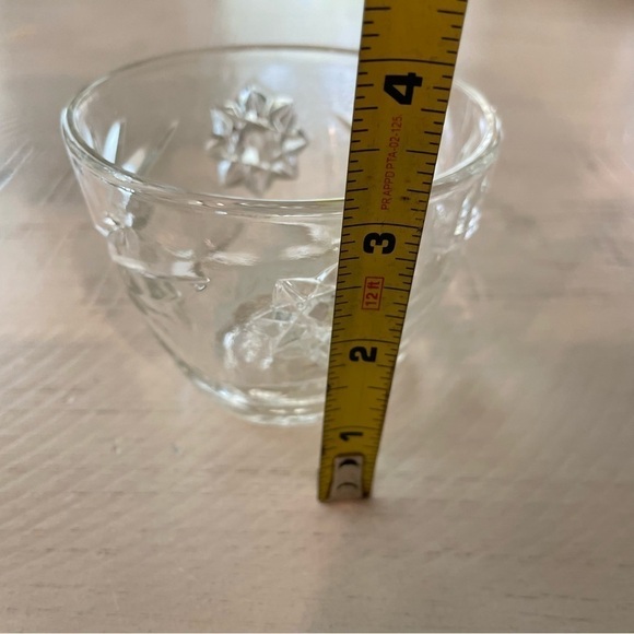 Prescut Clear Open Sugar by Anchor Hocking Pressed Star Fan Design - Picture 9 of 11
